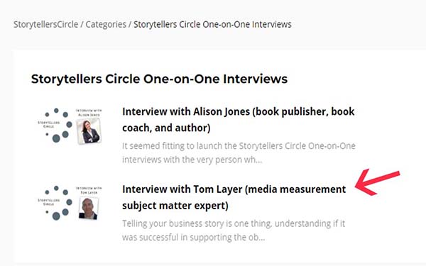 Then click on “Interview with Tom Layer”